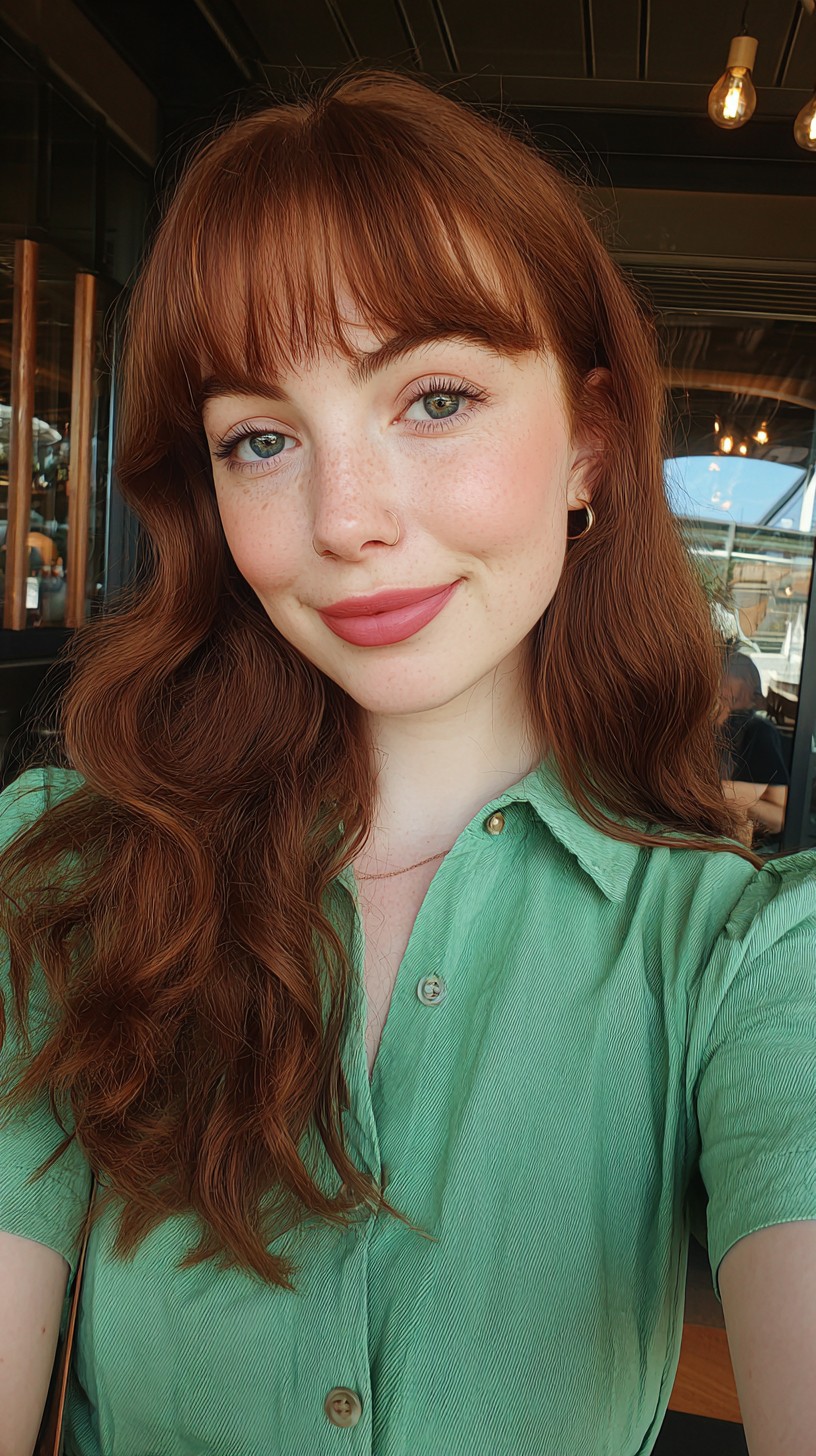 Copper Curls with Delicate Fringe