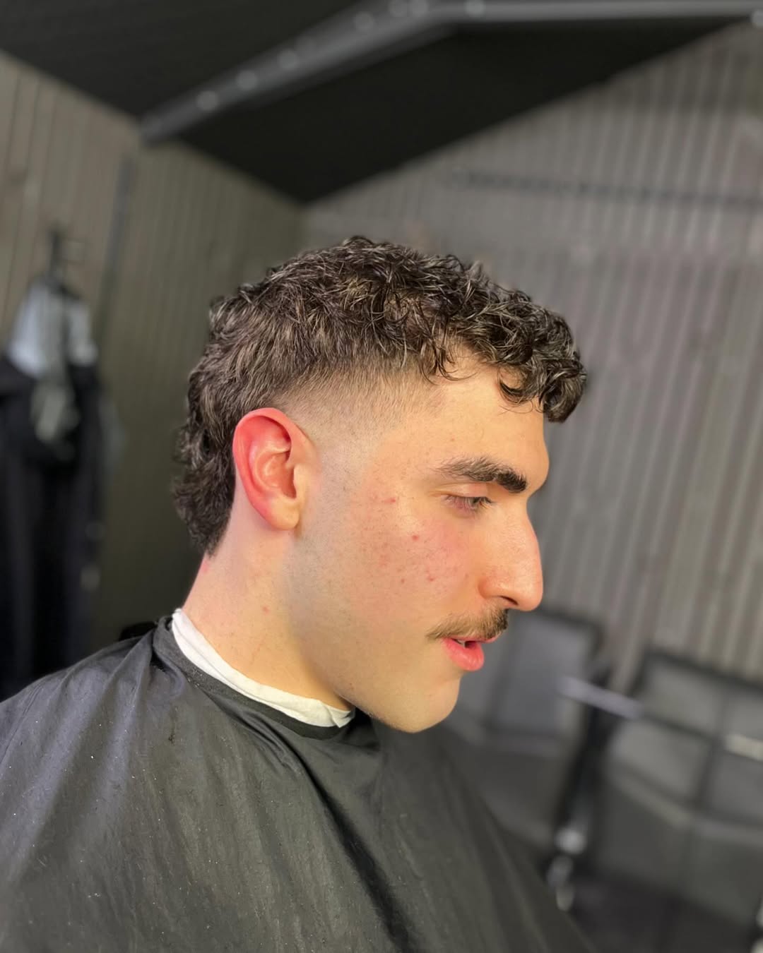 Curly Top with Crisp Taper Fade