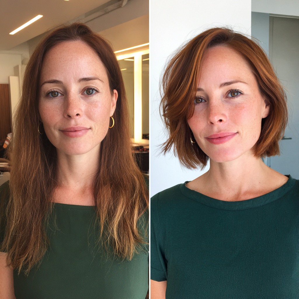 Dynamic Auburn Bob with Subtle Layers