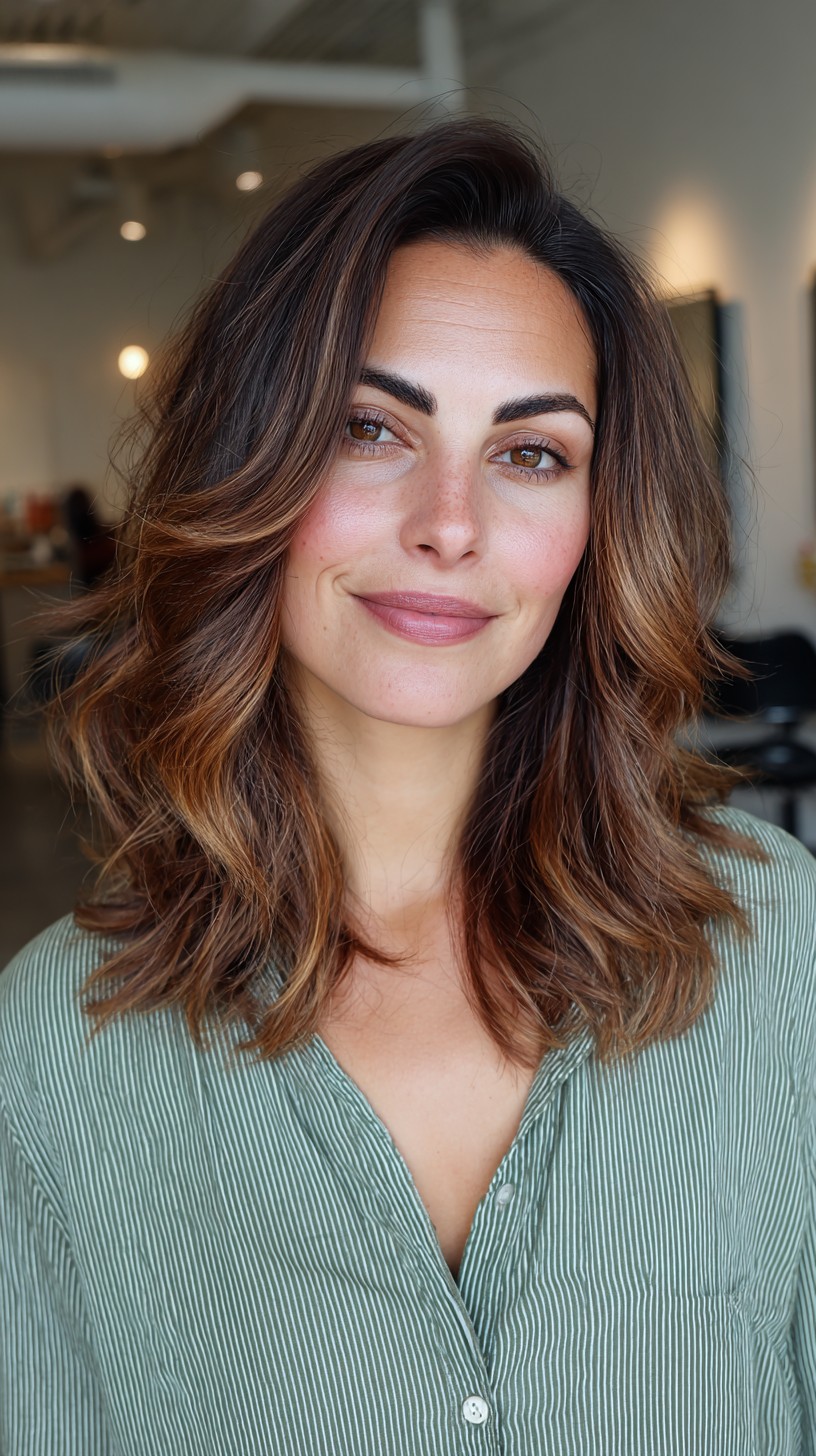 Effortless Medium Length Tousled Wave