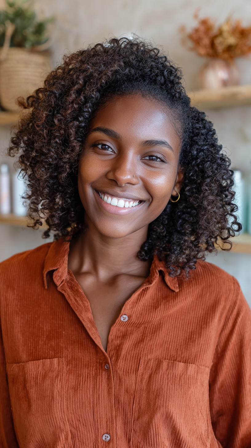 Exquisite Medium-Length Curly Cascade