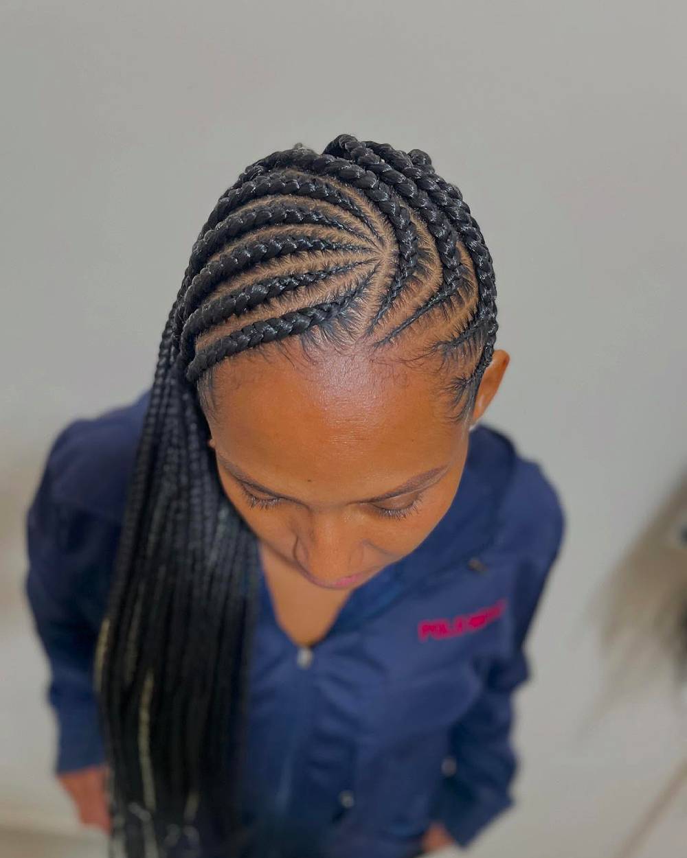 Intricately Braided Fulani Styles with Defined Parting