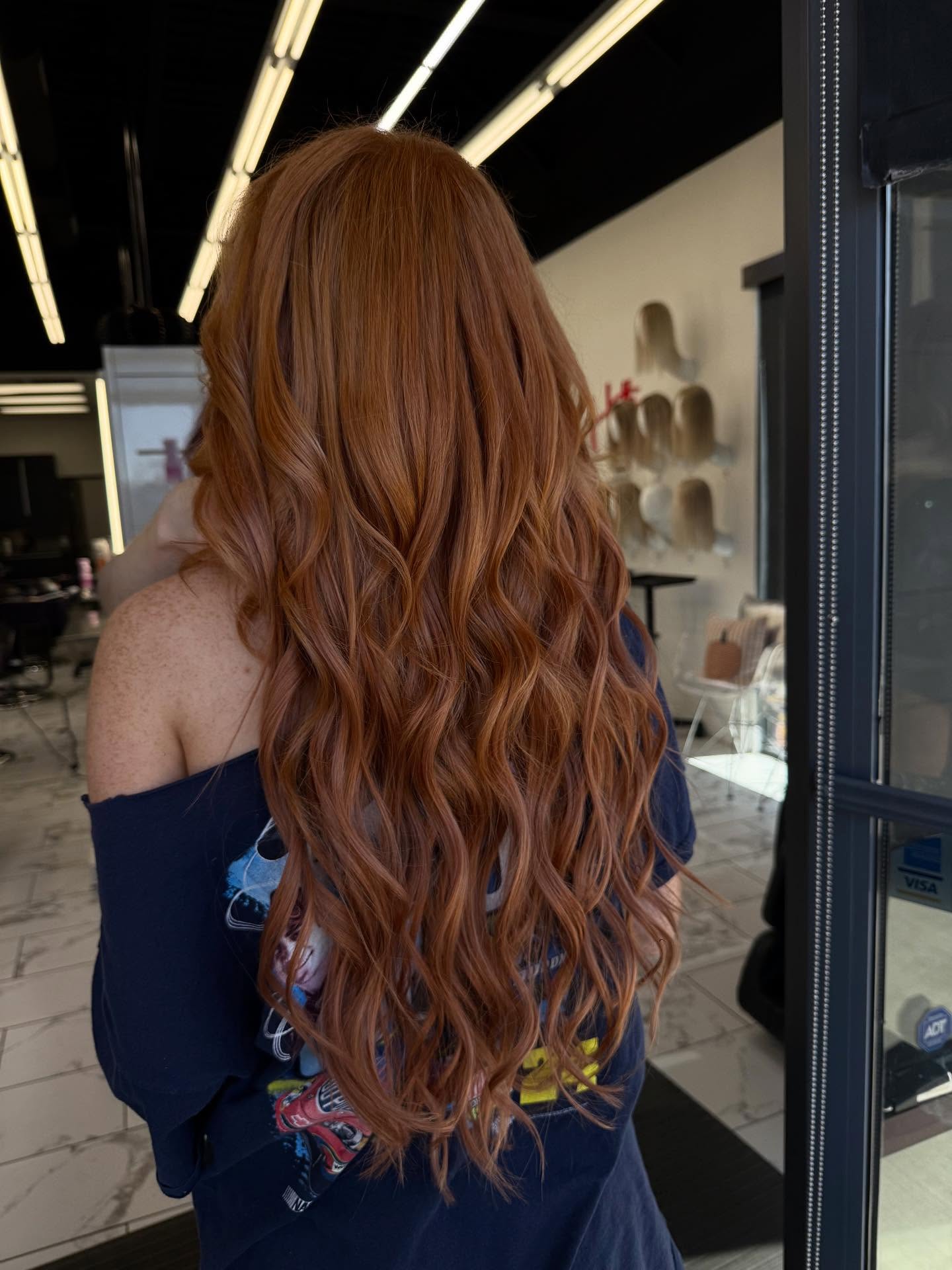 Luxurious Copper Curls with Luminous Layering