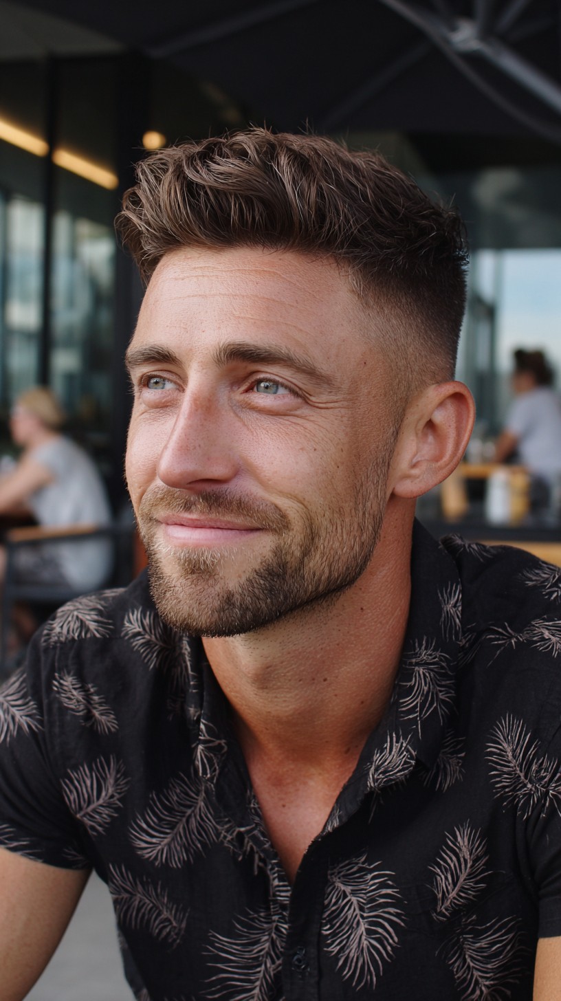 Modern High Taper with Casual Wavy Top