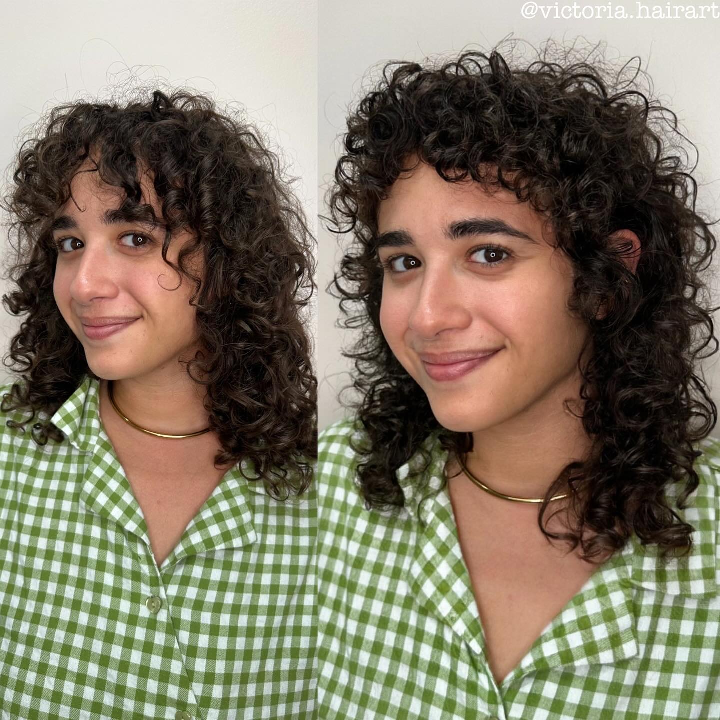 Natural Curled Bob with Subtle Graduation