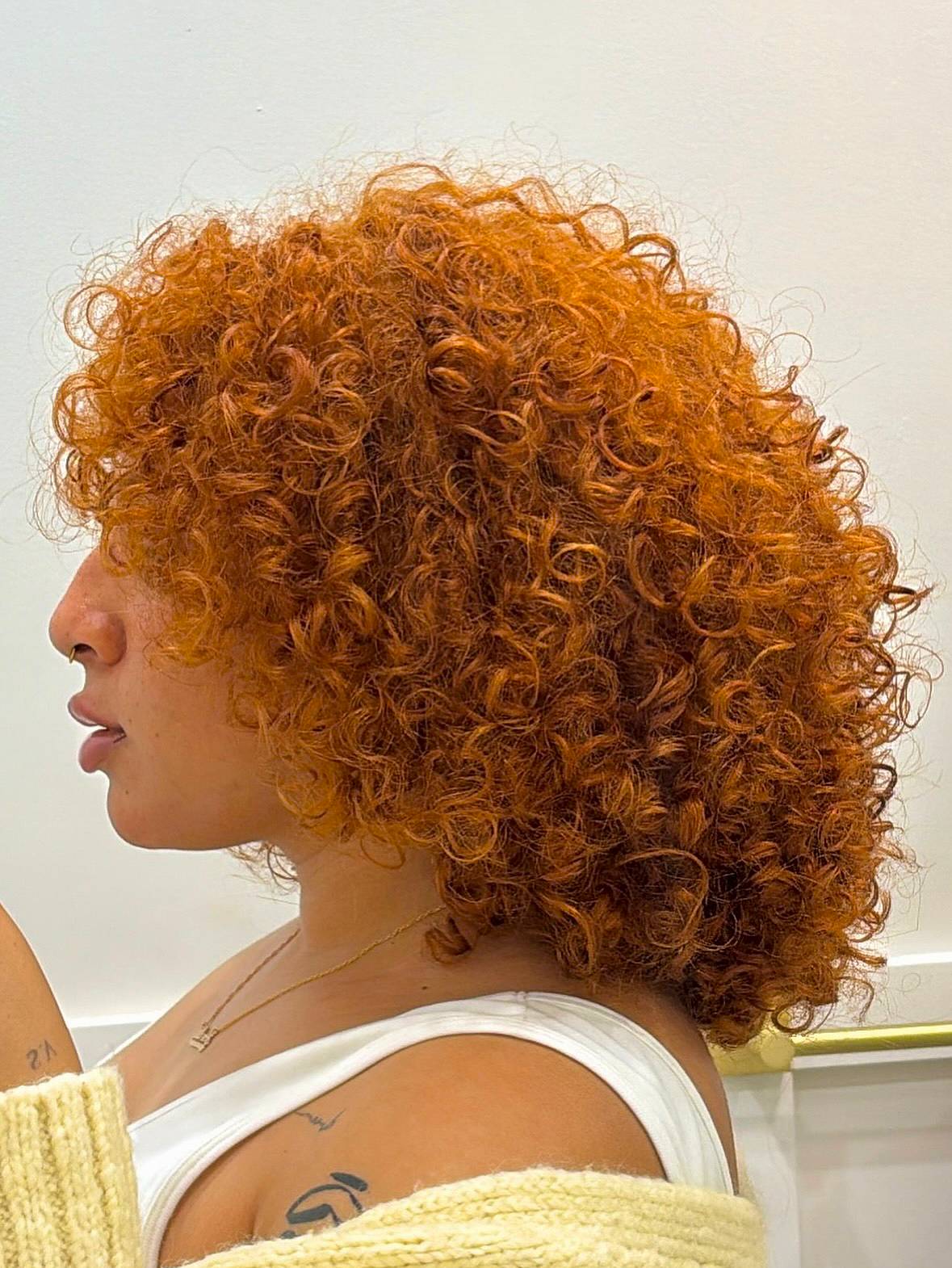 Playful Copper Curly Bob