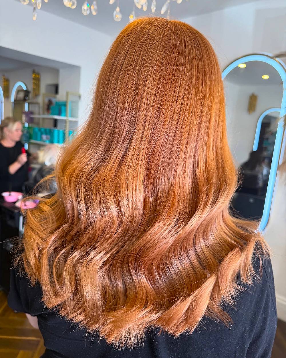 Radiant Copper Waves with Subtle Highlights