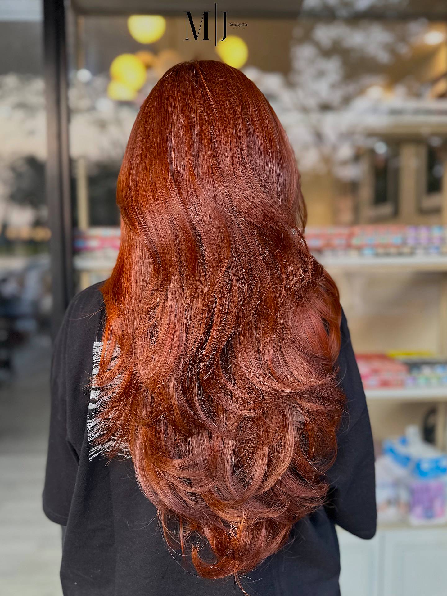Radiant Long Ginger Waves with Soft Layers