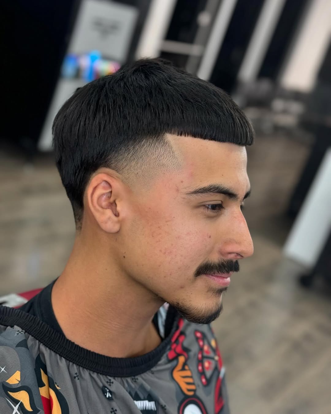 Sharp Taper Fade with Detailed Hairline and Full Top