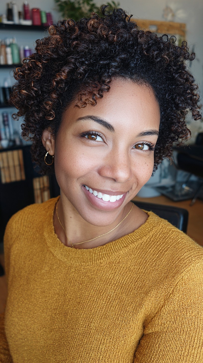 Stunning Spiraled Curls in Ombre Mocha