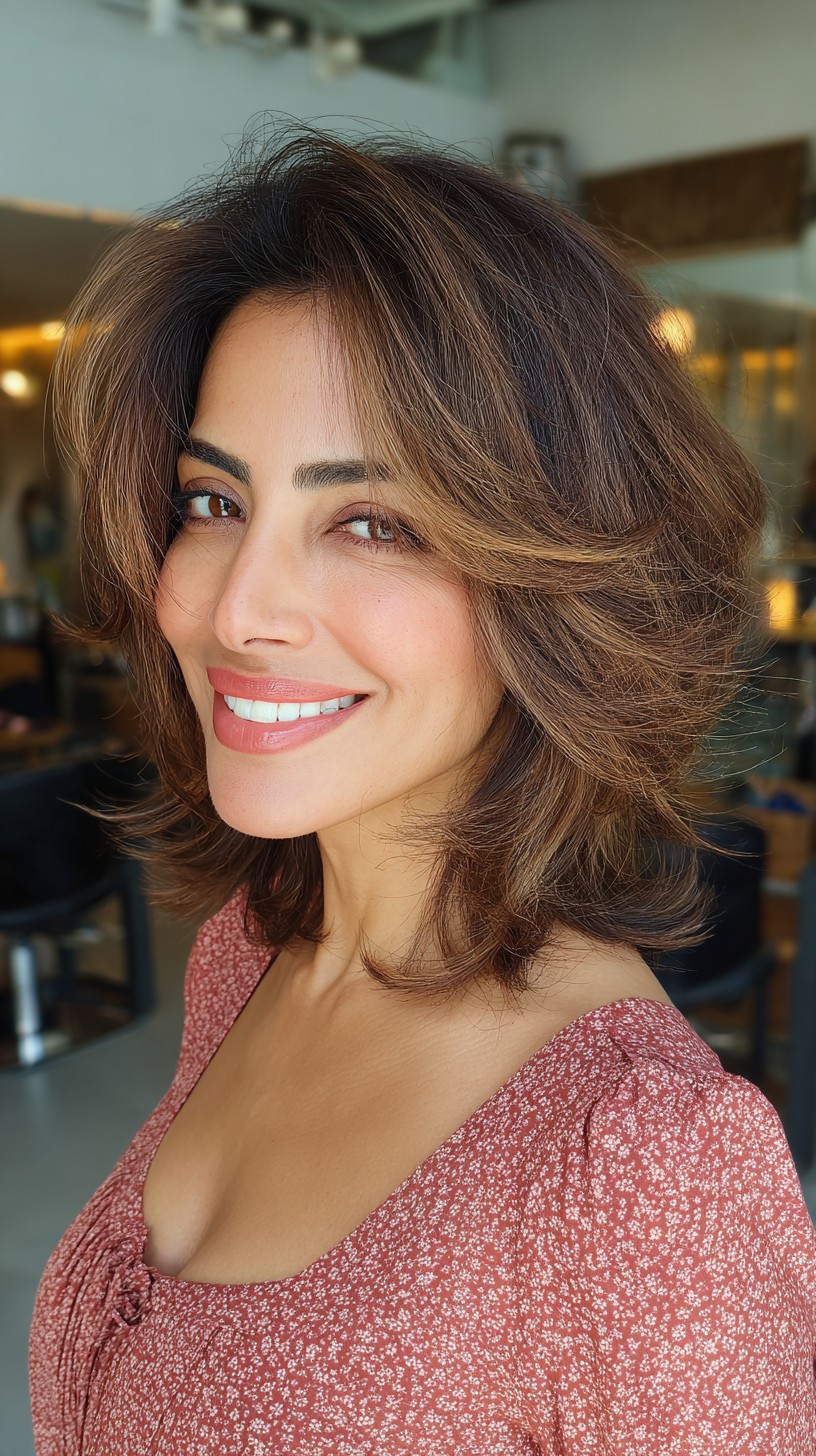 Sun-Kissed Caramel Swirl Bob