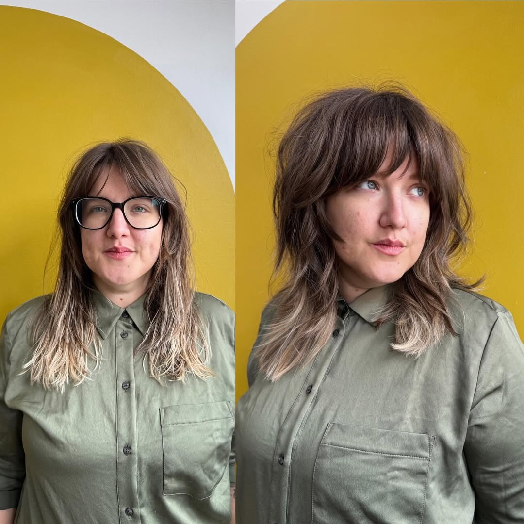 Textured Medium Bob with Feathered Bangs