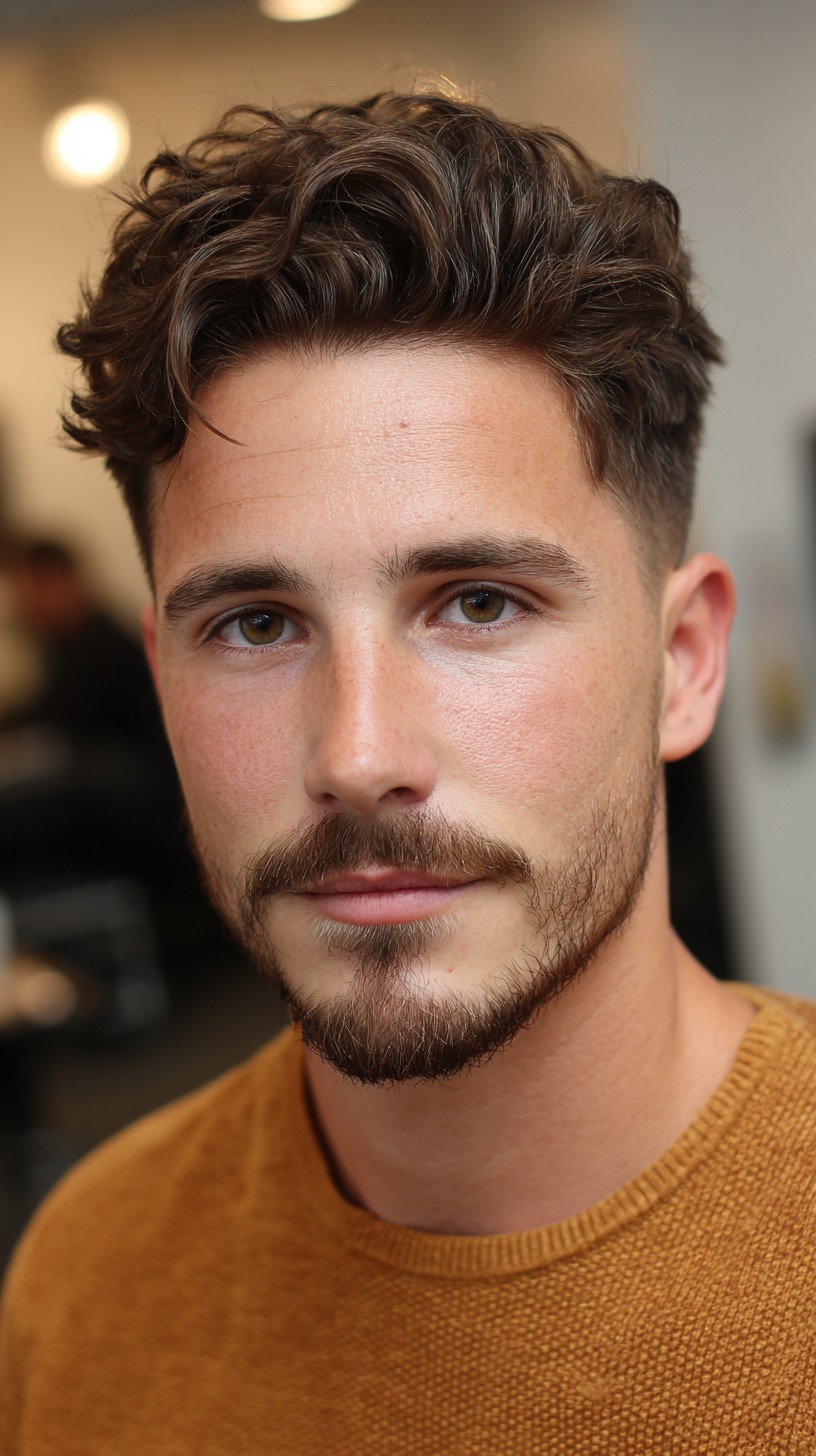 Textured Tousle with Natural Taper