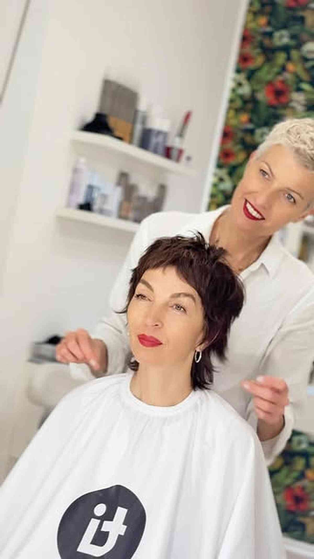 Trendy Shaggy Pixie for Women Over 50