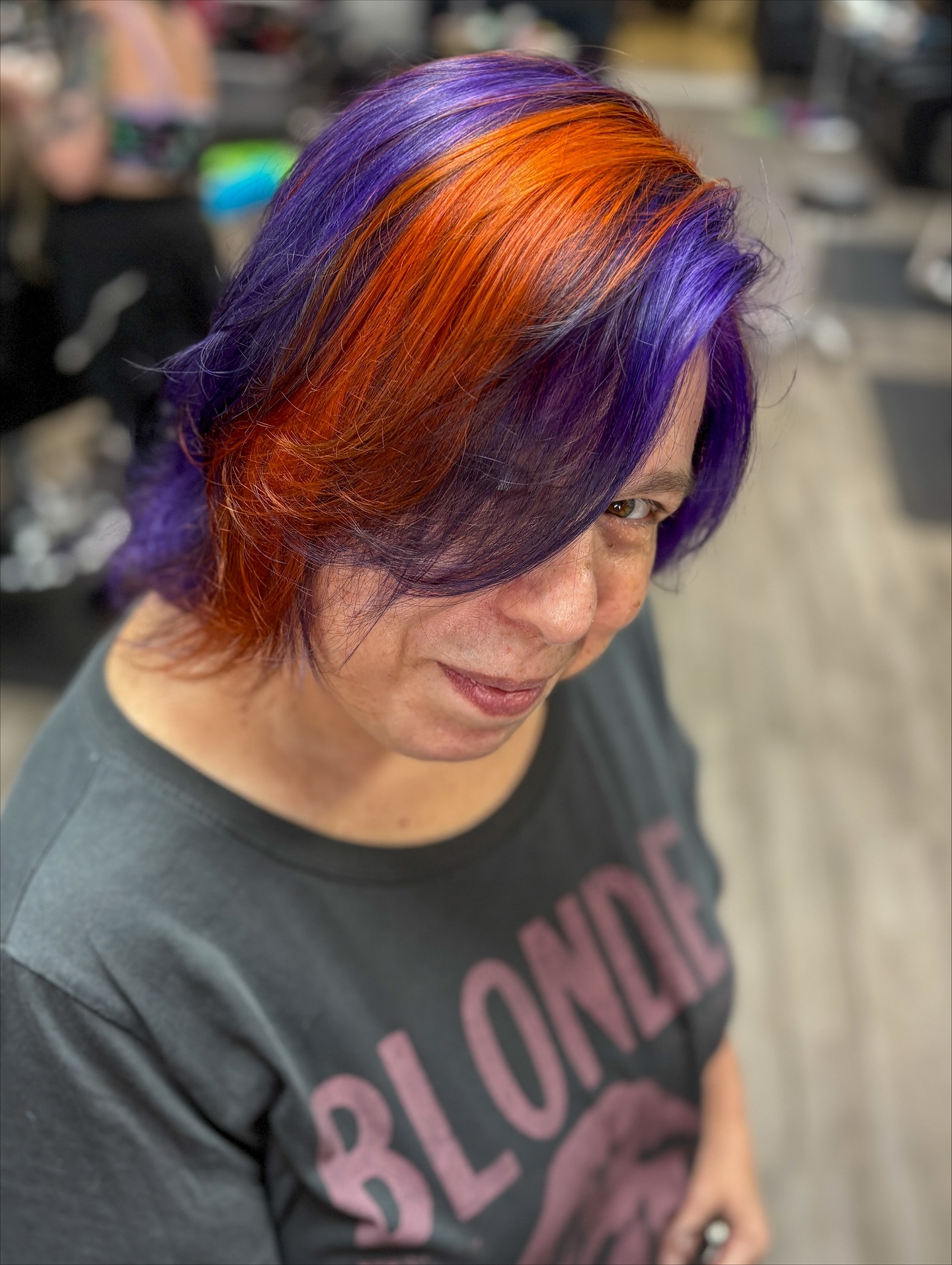 Vibrant Sunset Layers with Purple Accents