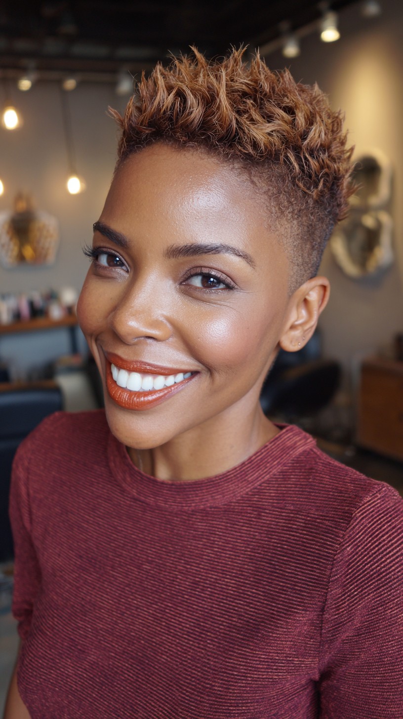 Bronze-Tipped Textured Tapered Cut