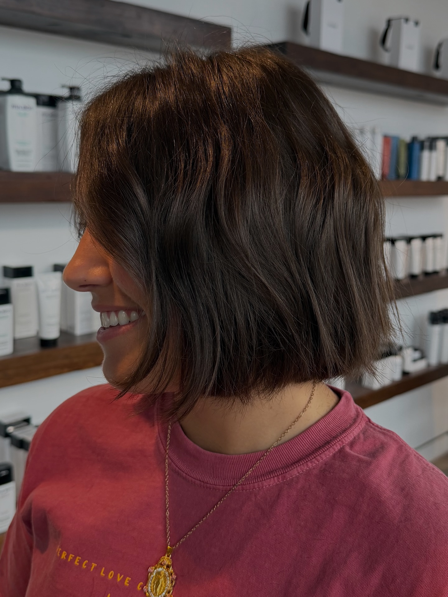 Chic Espresso Brunette Bob with Subtle Texture
