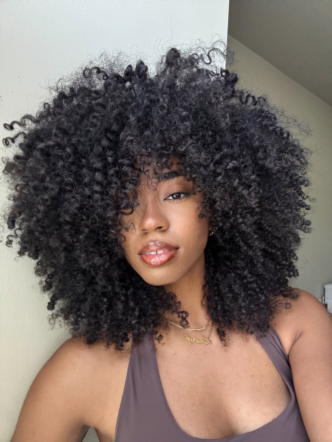 Effortless Shoulder-Length Coils with Natural Texture
