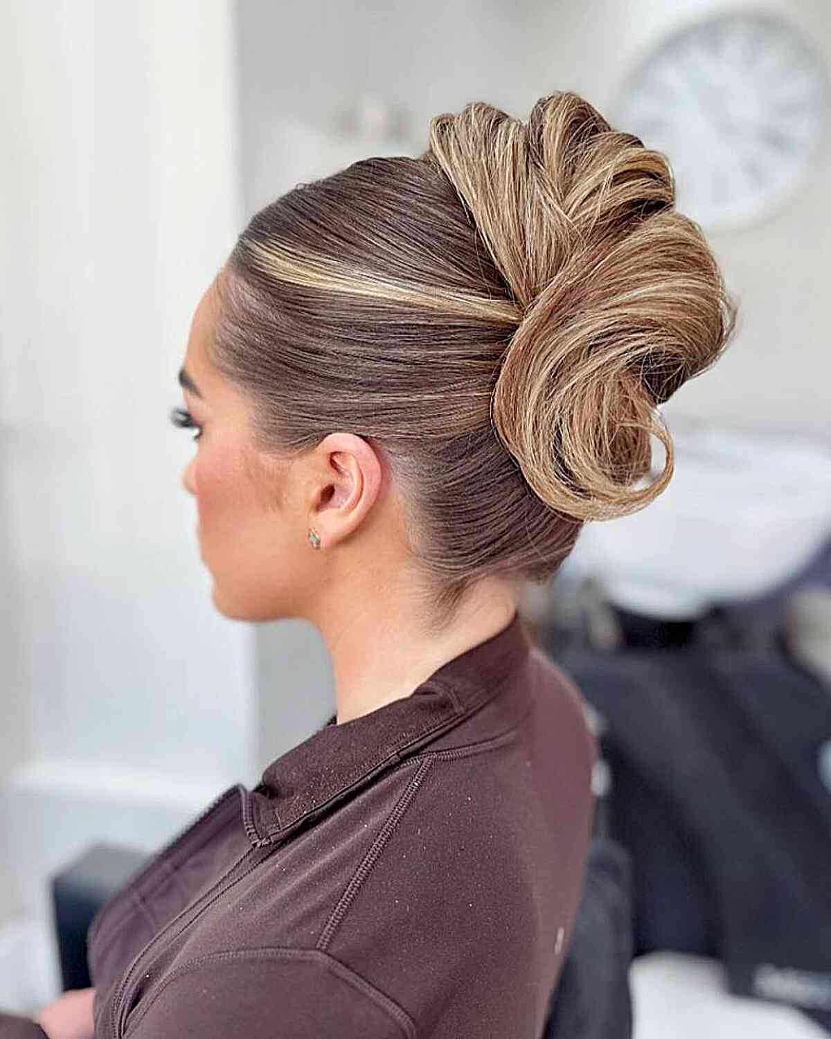 Elegant High Bun with Twisted Accent