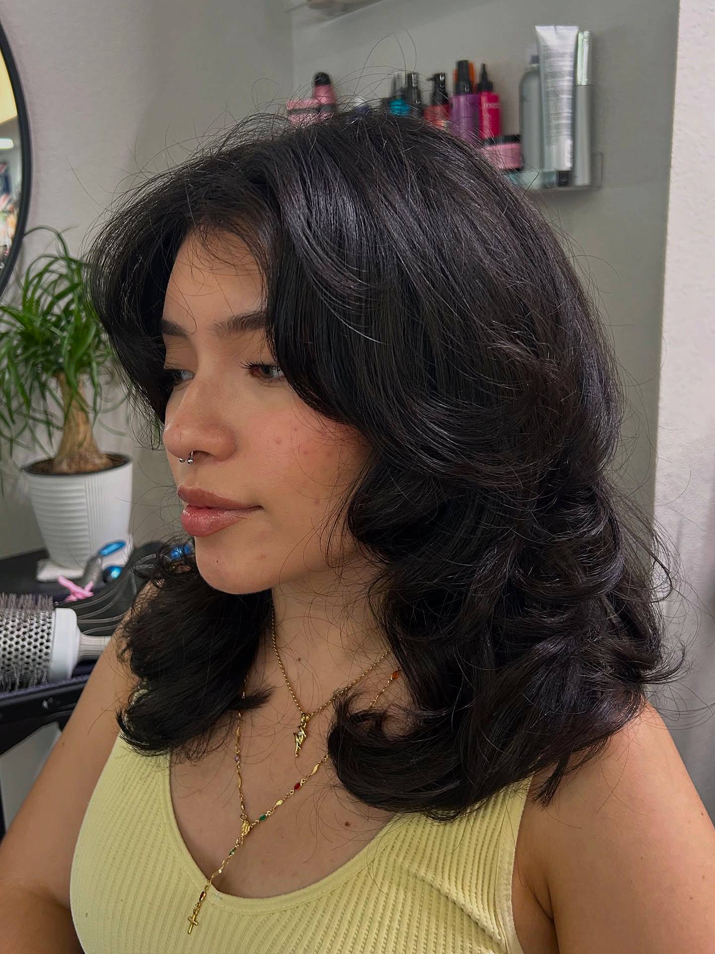 Elegant Textured Mid-Length Cut with Face-Framing Layers