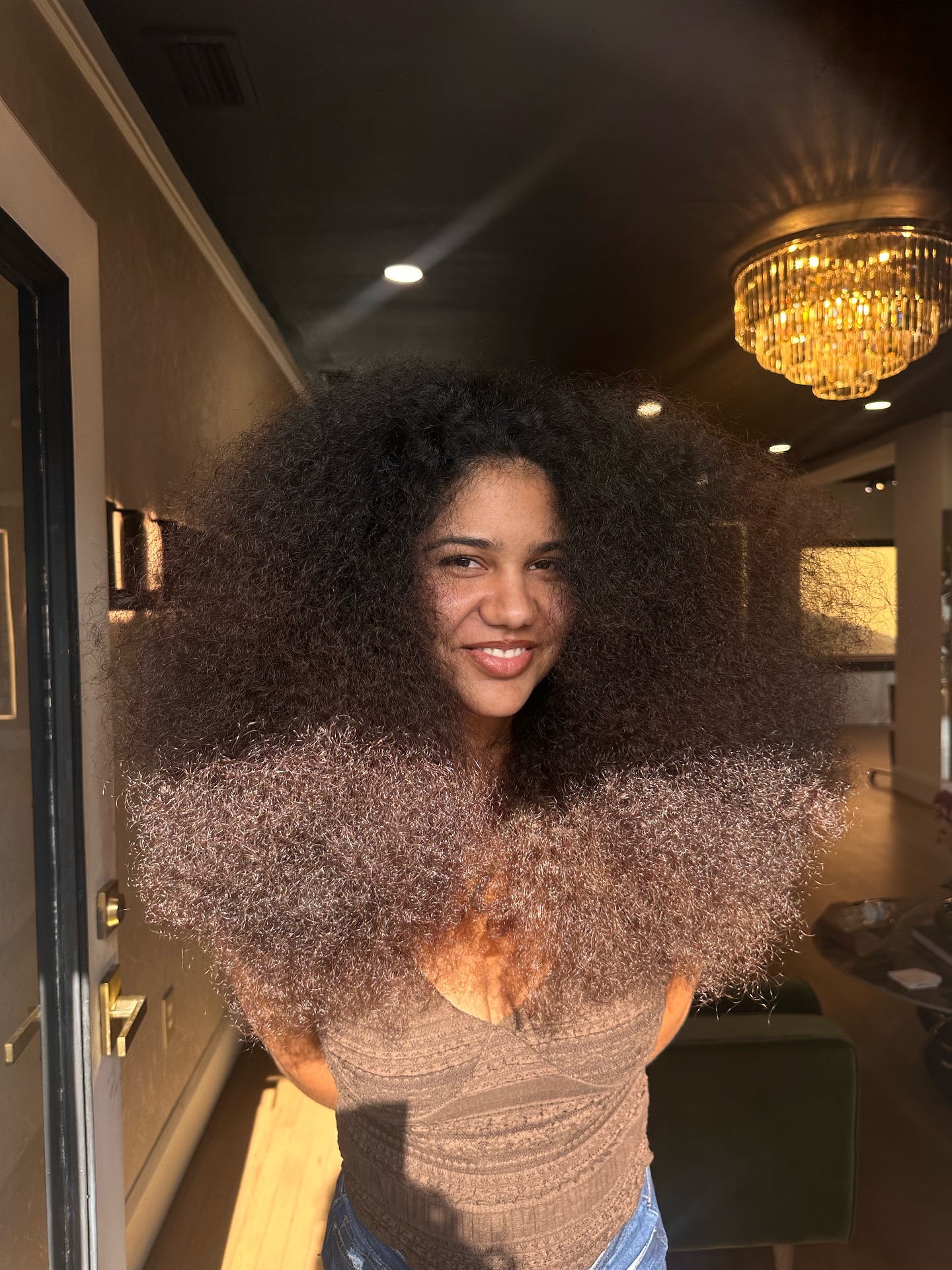 Ethereal Sun-Kissed Natural Afro