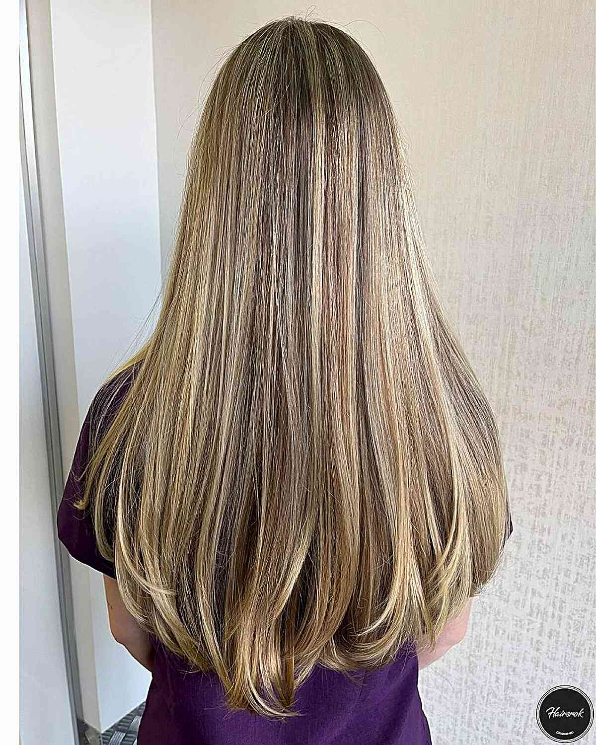 Long Blonde Hair with Lowlights