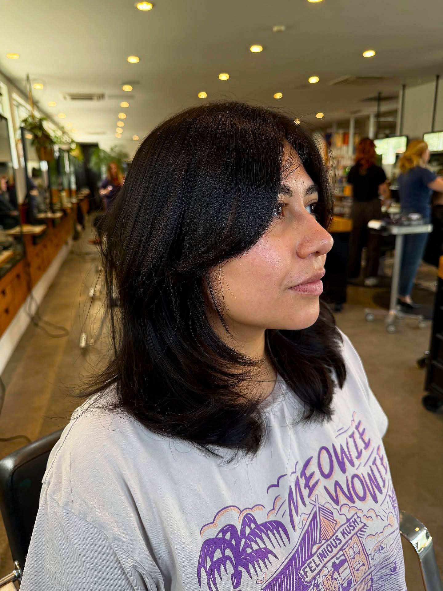 Modern Mid-Length Cut with Subtle Face-Framing Layers