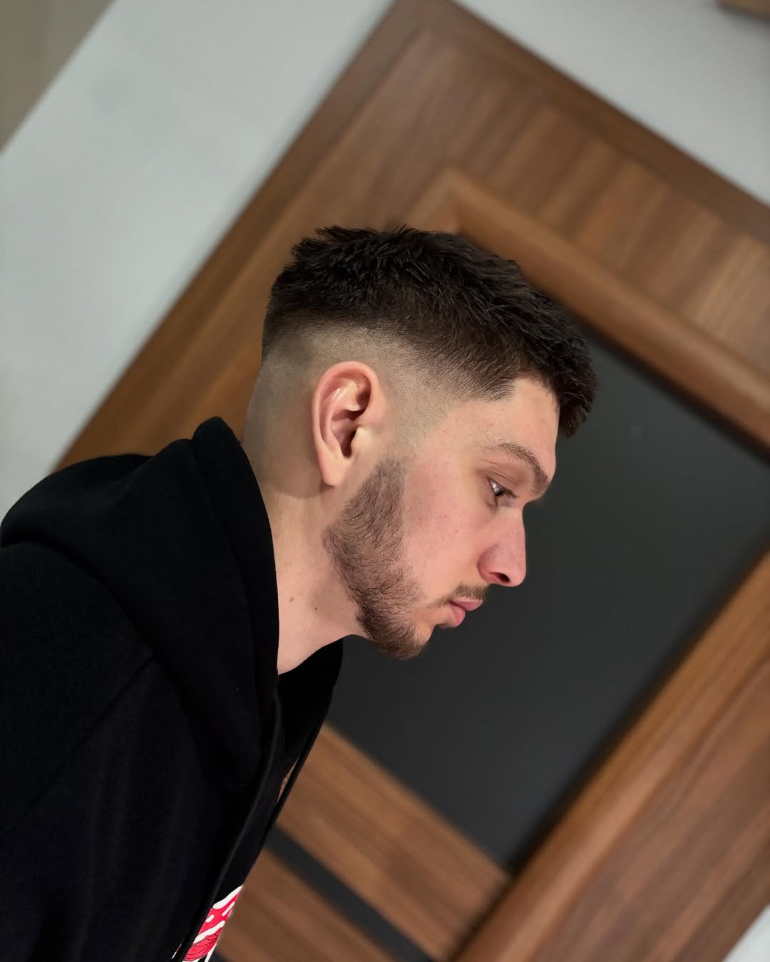 Modern Textured Fade with Contoured Taper