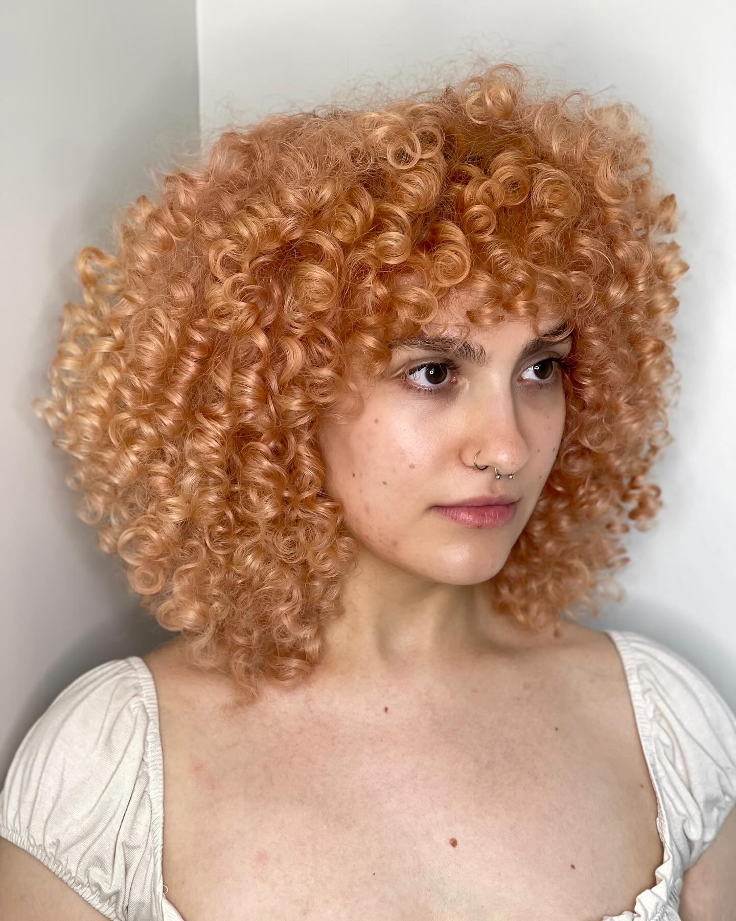 Peach-Tinted Ginger Corkscrew Majesty