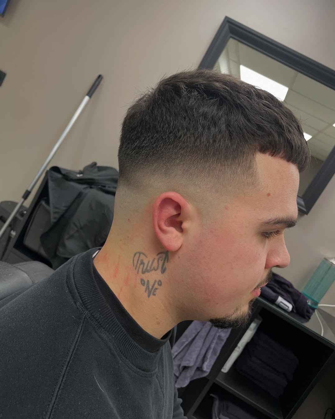 Sharp Contrasting Fade with Textured Top