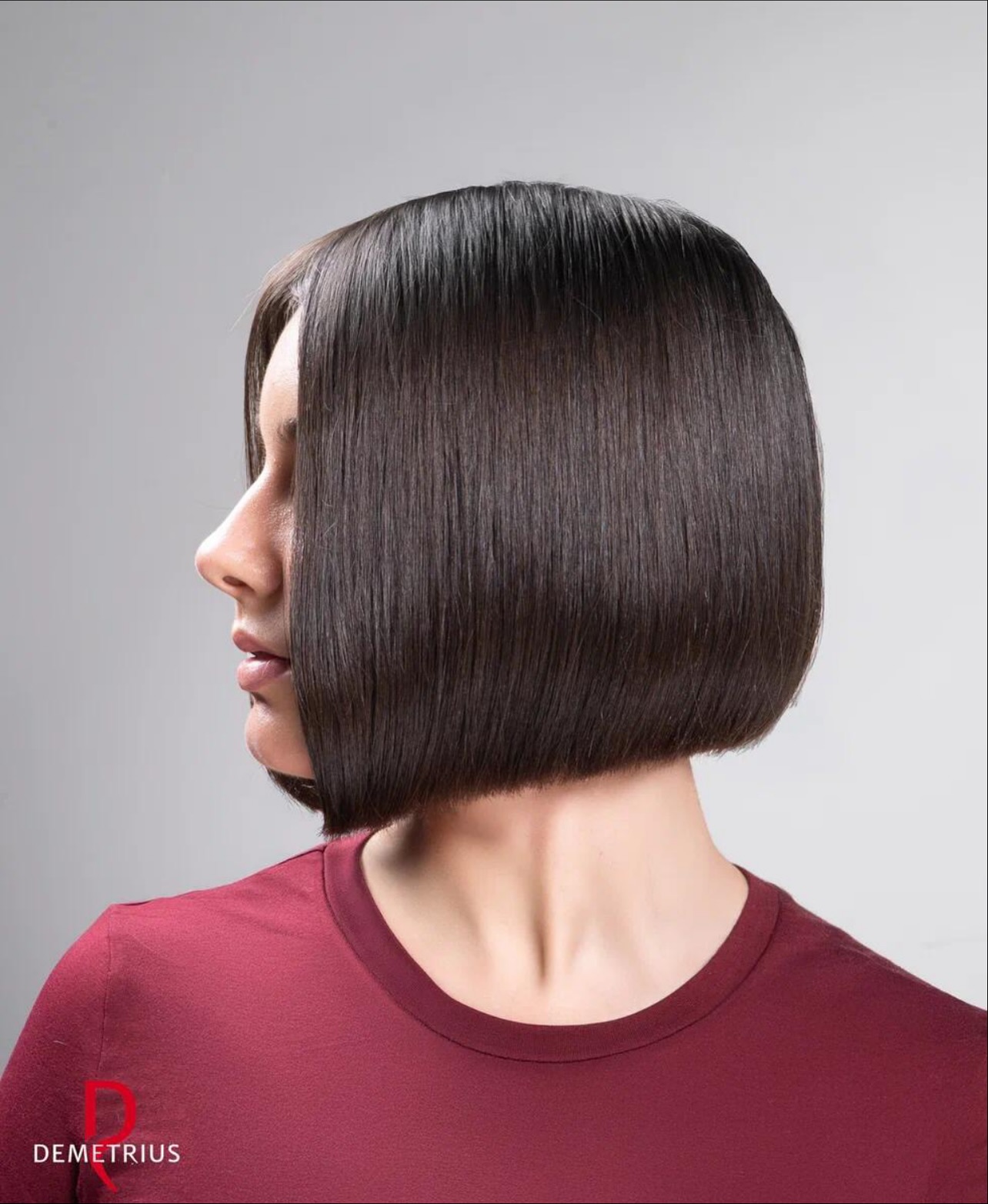 Eleganter Mahagoni-Bob mit Präzisionsenden