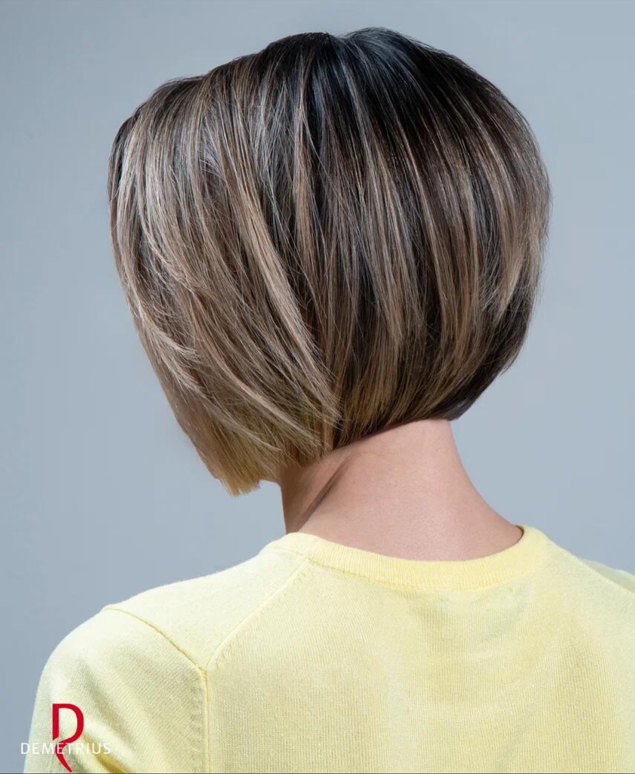 Weich strukturierter, mehrfarbiger Bob