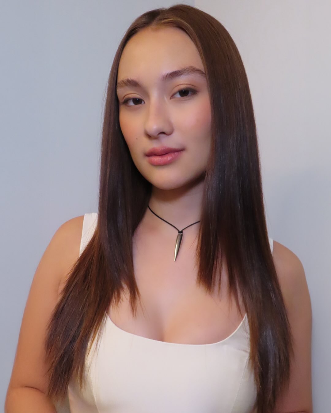 Streamlined Chocolate Silk Long Bob