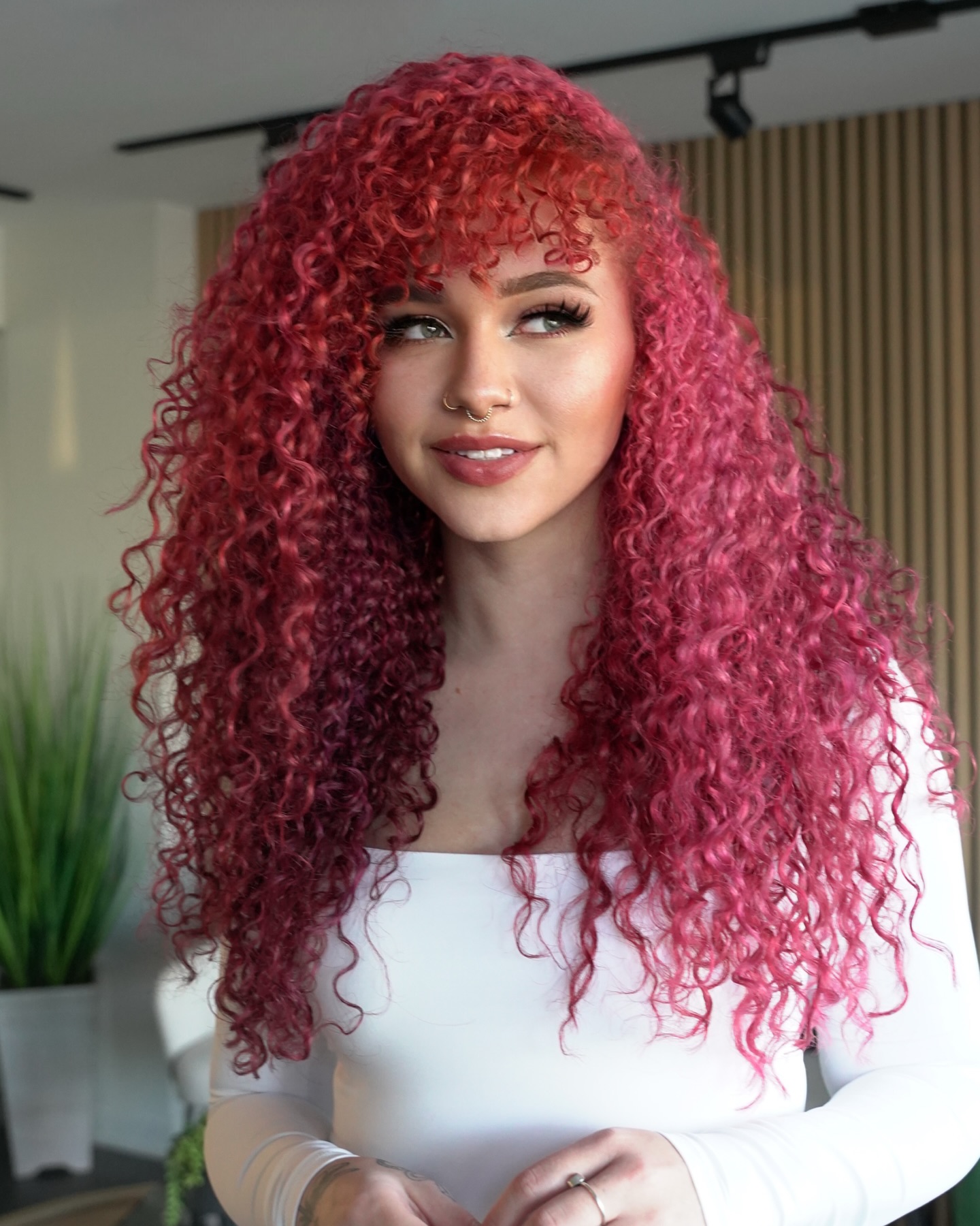 Stunning Ombre Red Curly Mane