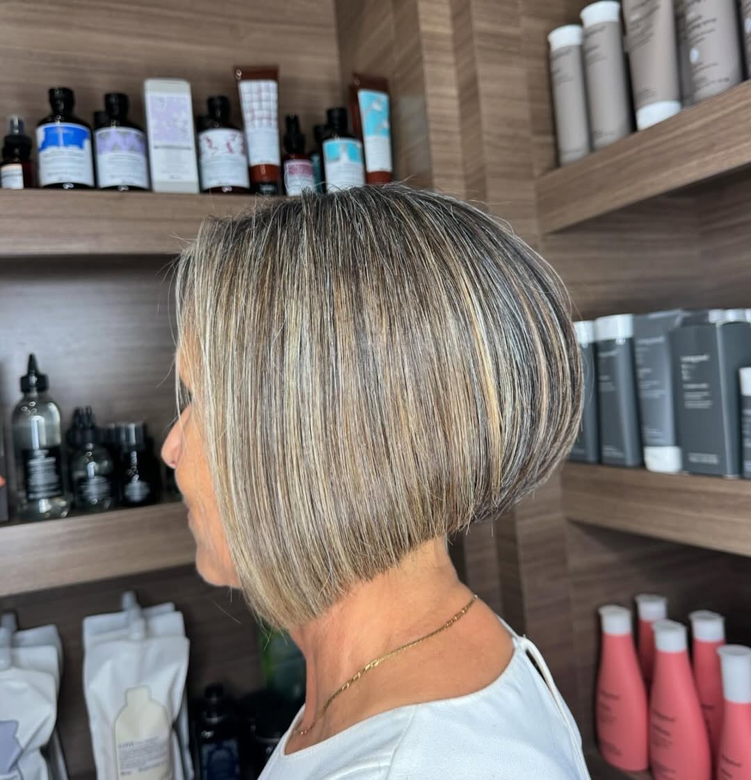 Stylish Shimmering Bob with Subtle Highlights