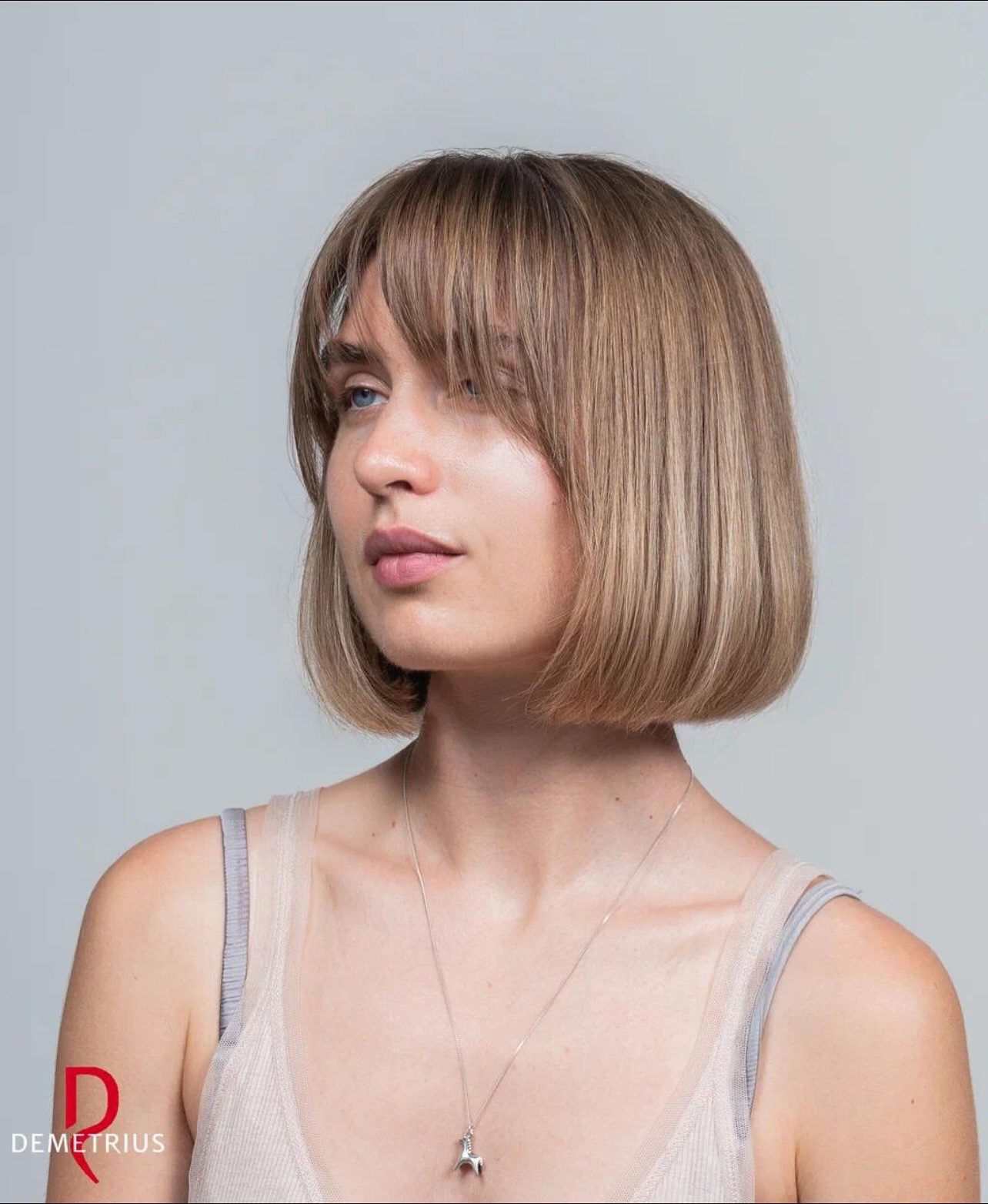 Stumpfer Bob mit dezentem Kontrast und leichtem Pony