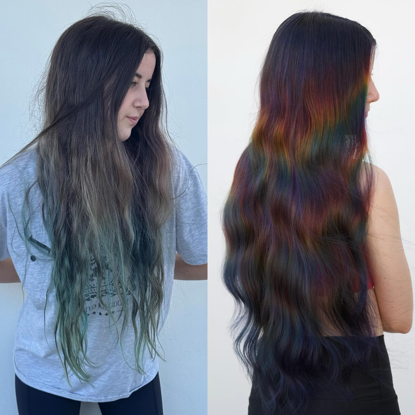 Subtle-to-Bold Multi-Colored Long Waves