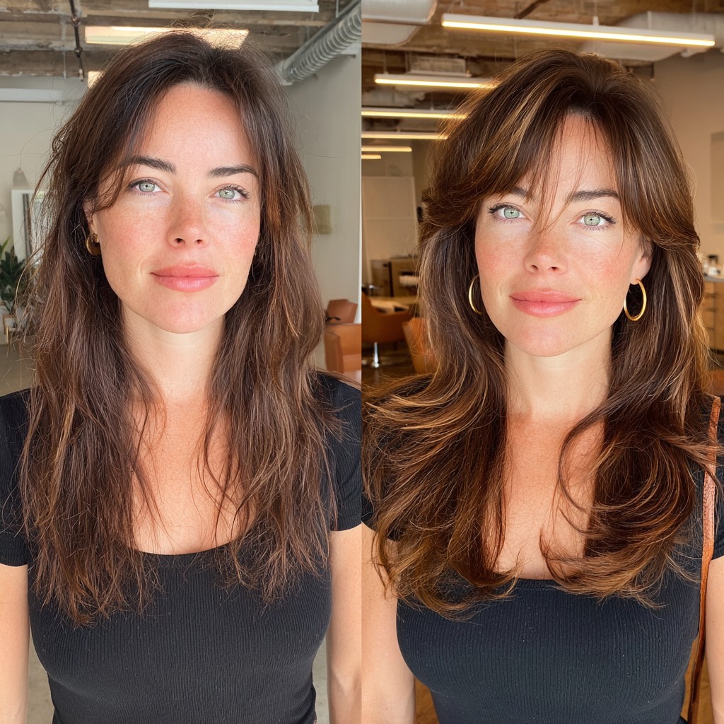 Textured Mocha Layers with Natural Shine