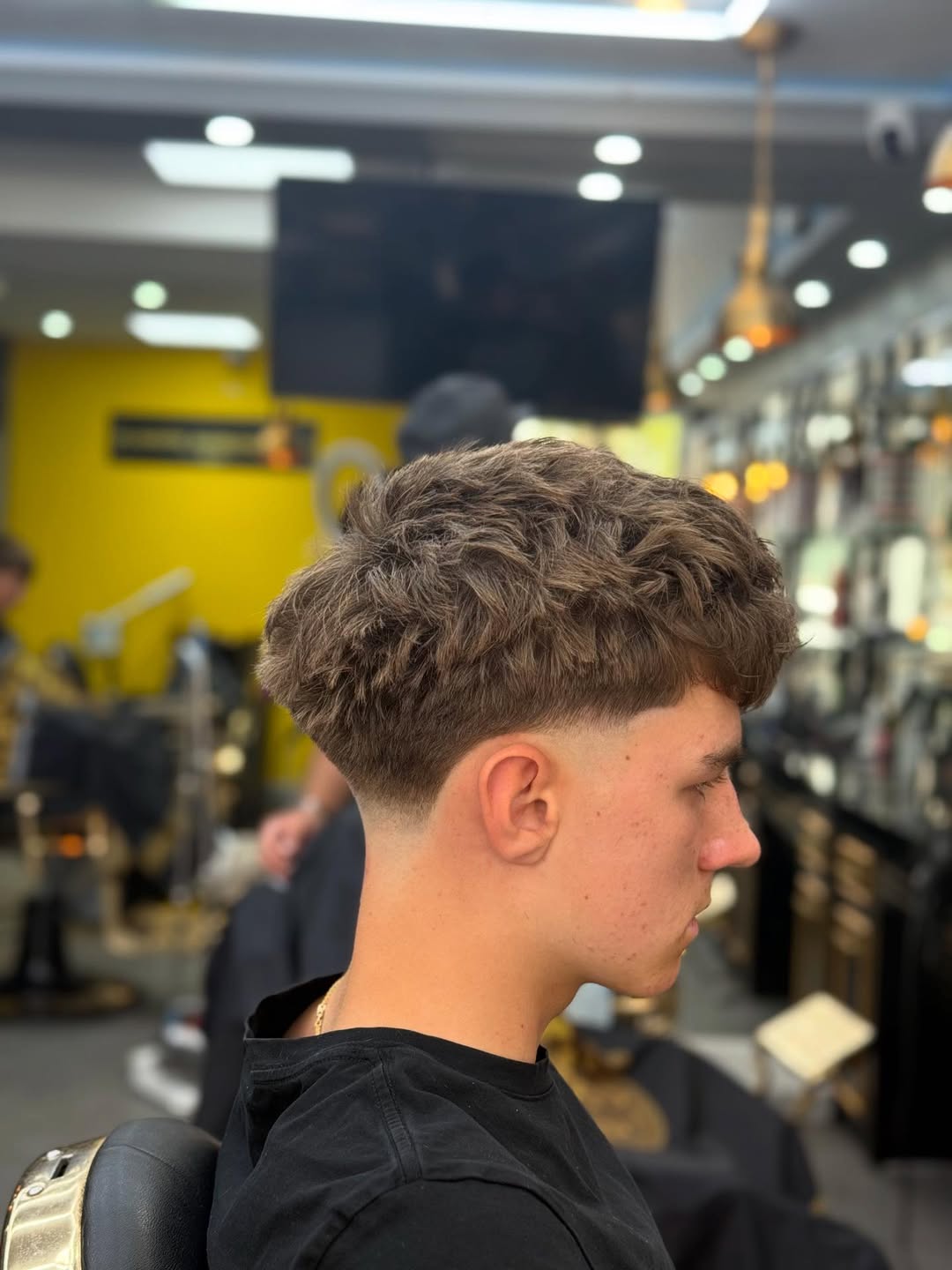 Textured Taper with Defined Curly Top