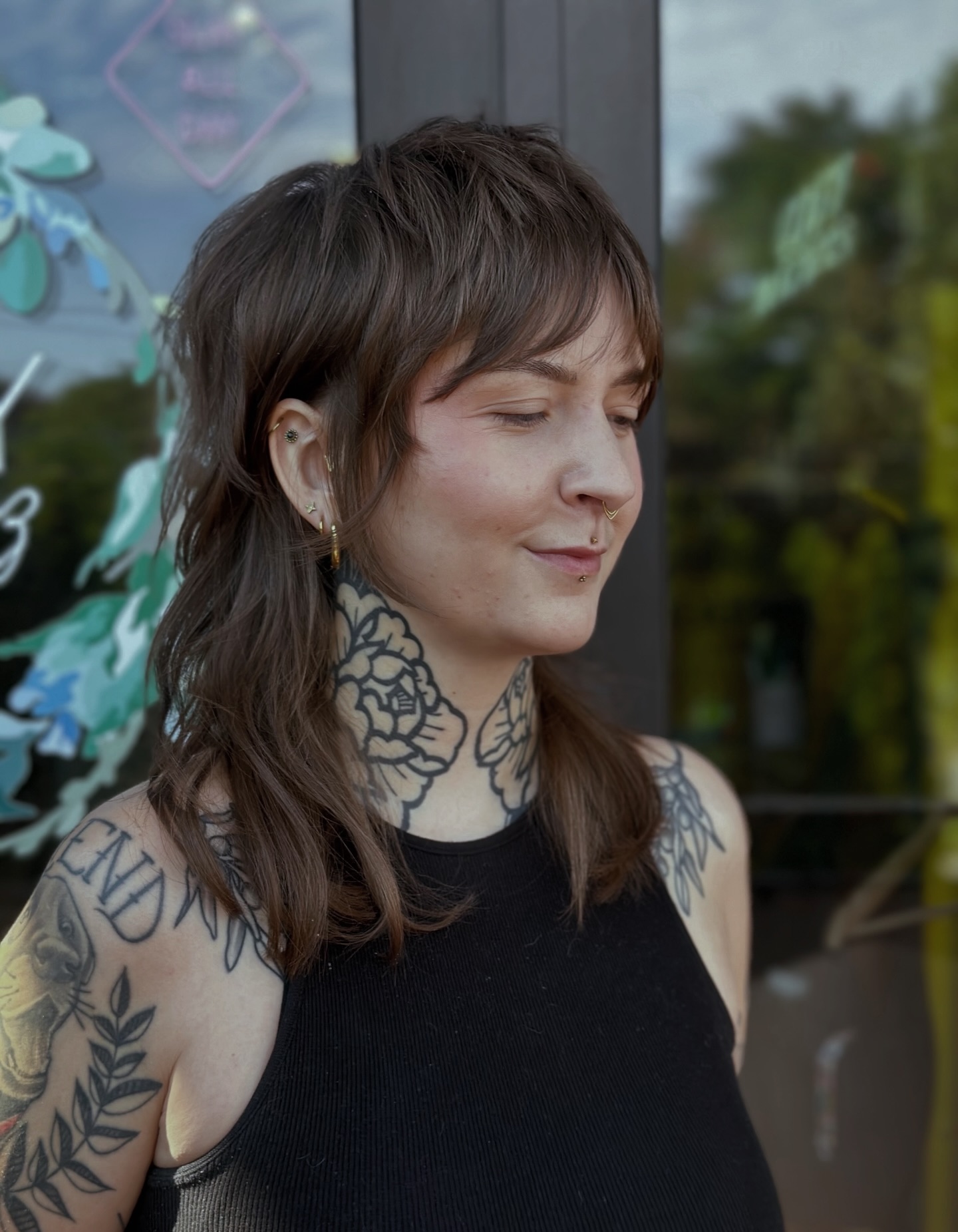 Tousled Shoulder-Length Shag with Jagged Bangs