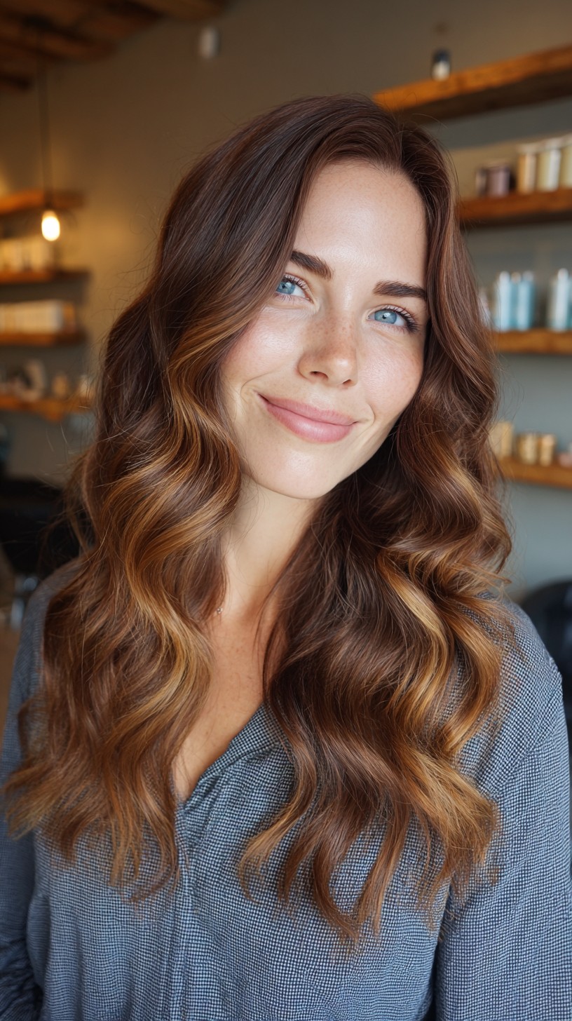 Warm-Chestnut-Waves-with-Glossy-Finish