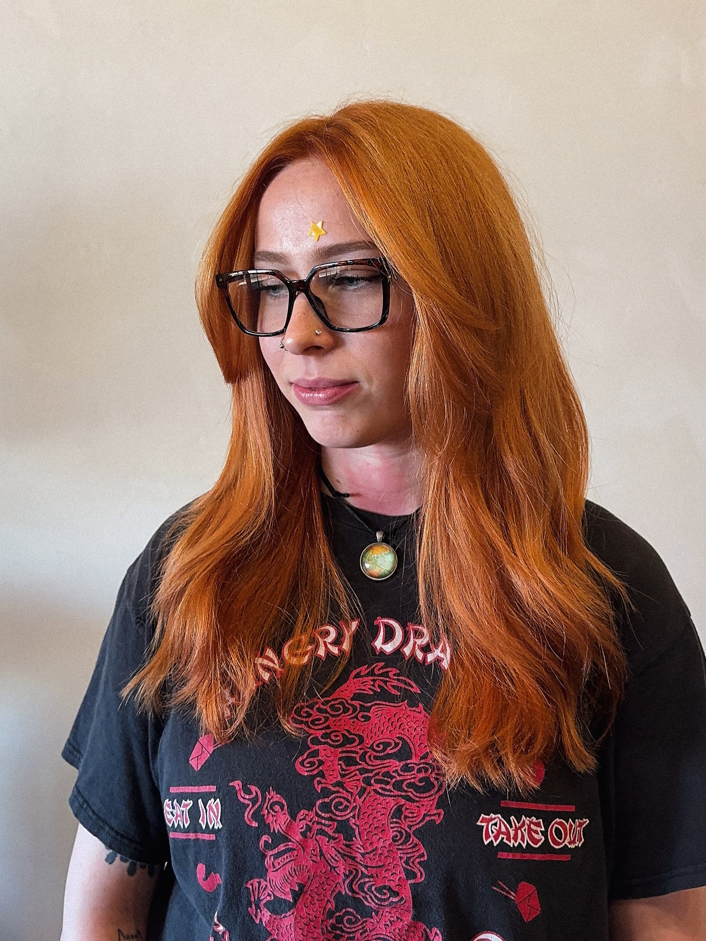 Warm Copper Flowing Layers with Seamless Blending