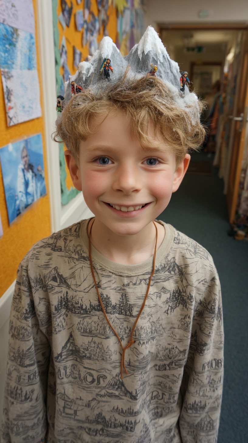 Adventurous Mountain Range with Action Figure Accents