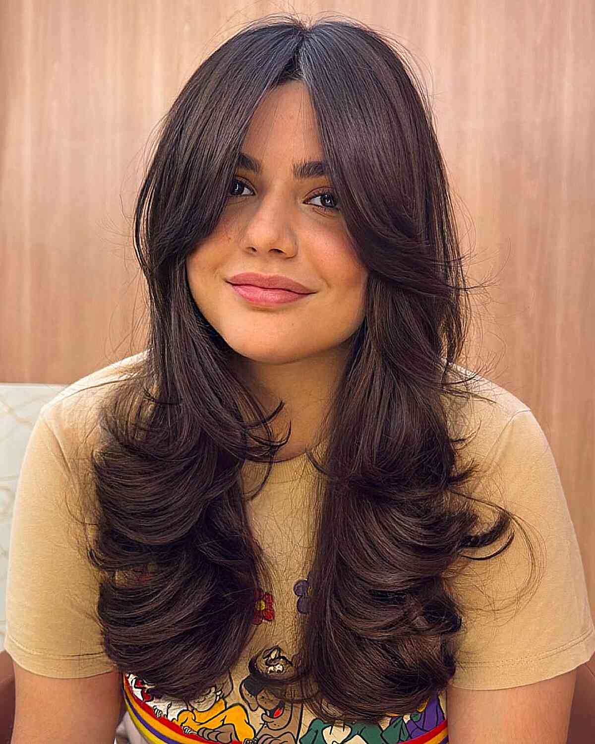 Beautiful Long Hair with Curtain Bangs