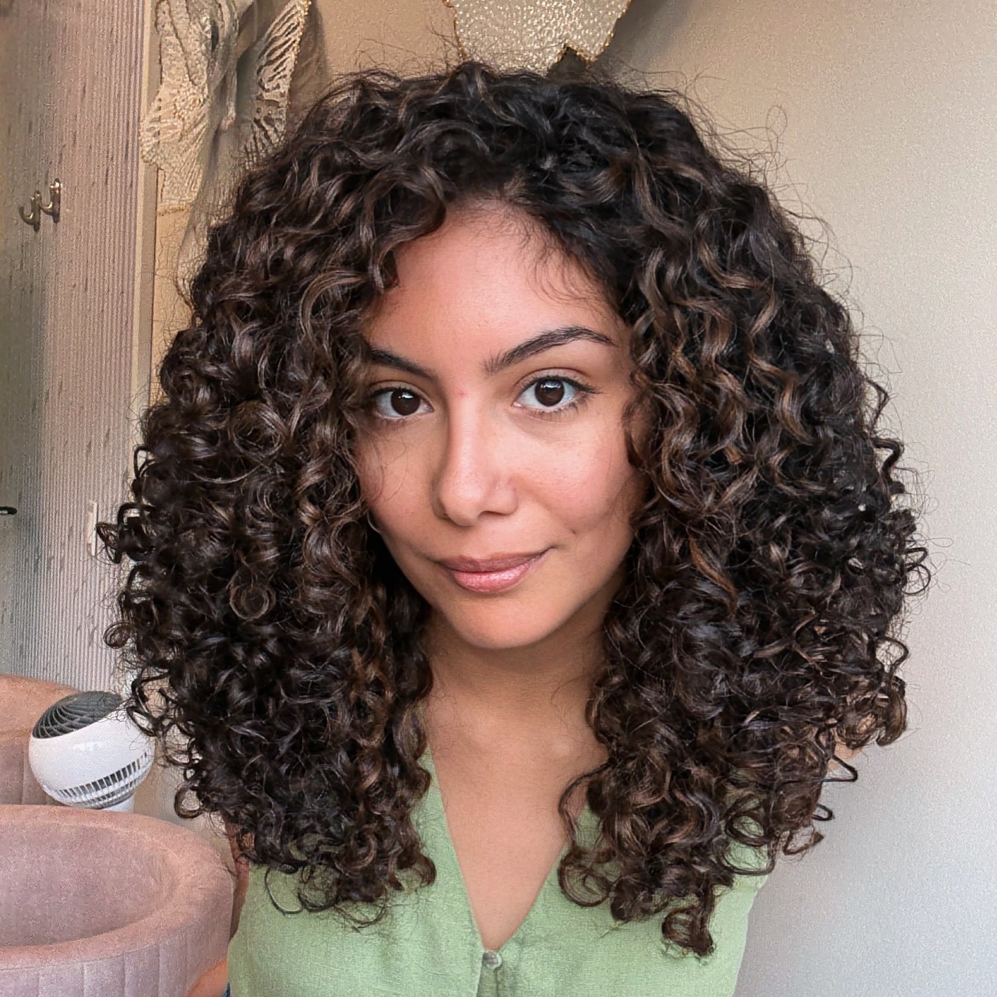 Captivating Coffee-Toned Curly Delight