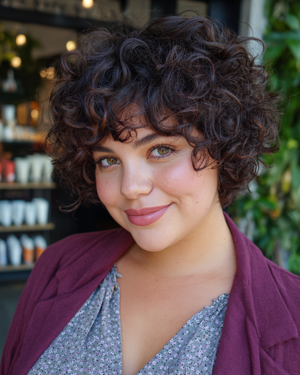 Charming Curly Crop with Defined Ringlets