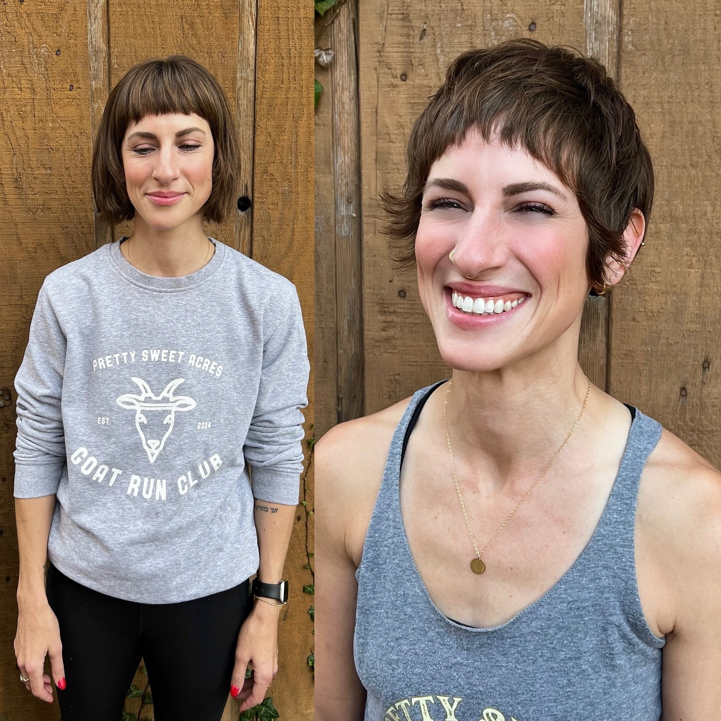 Chic Asymmetrical Brunette Pixie With Textured Fringe