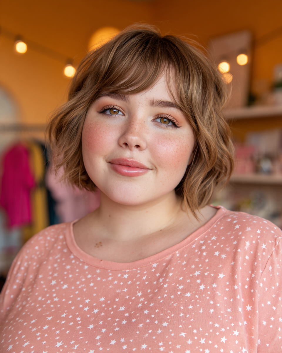 Chic Soft Wavy Bob with Subtle Layers