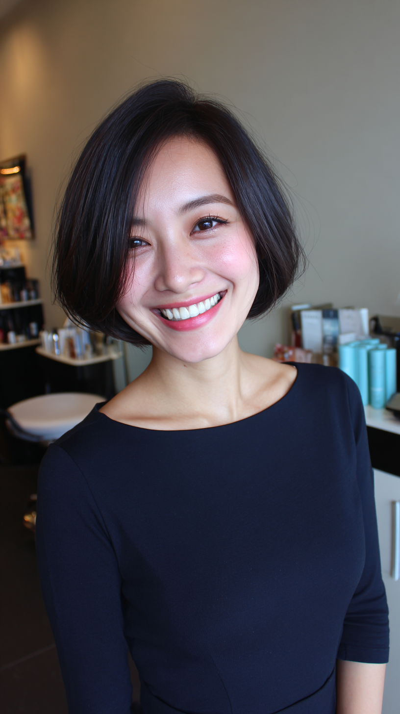 Chic Textured Bob with Subtle Layering