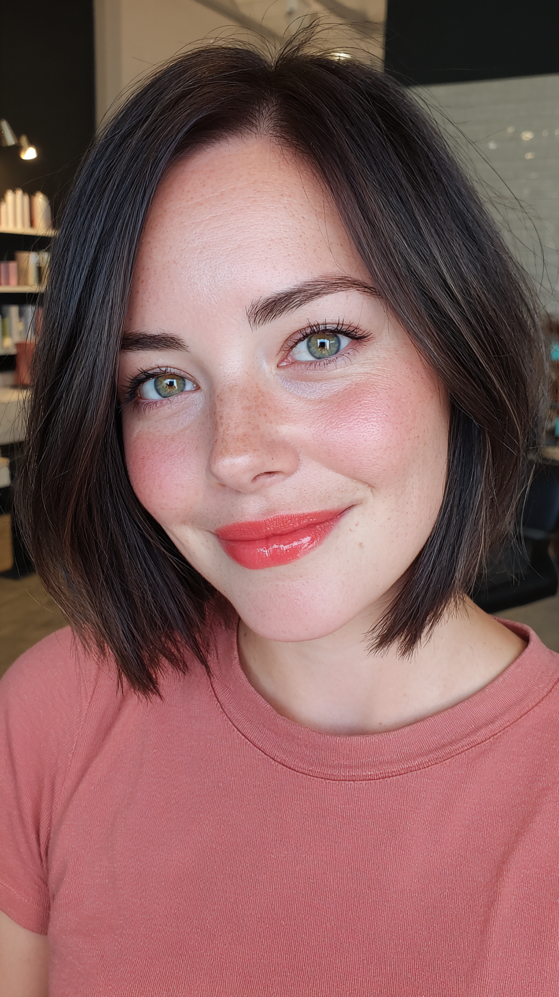 Chic Textured Bob with Subtle Natural Movement